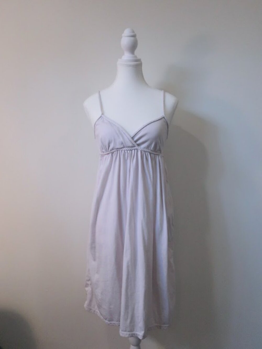Aeropostale White Empire Waist Babydoll Tank Mini Dress Large